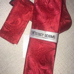 New Stacy Adams tie and handkerchief set
